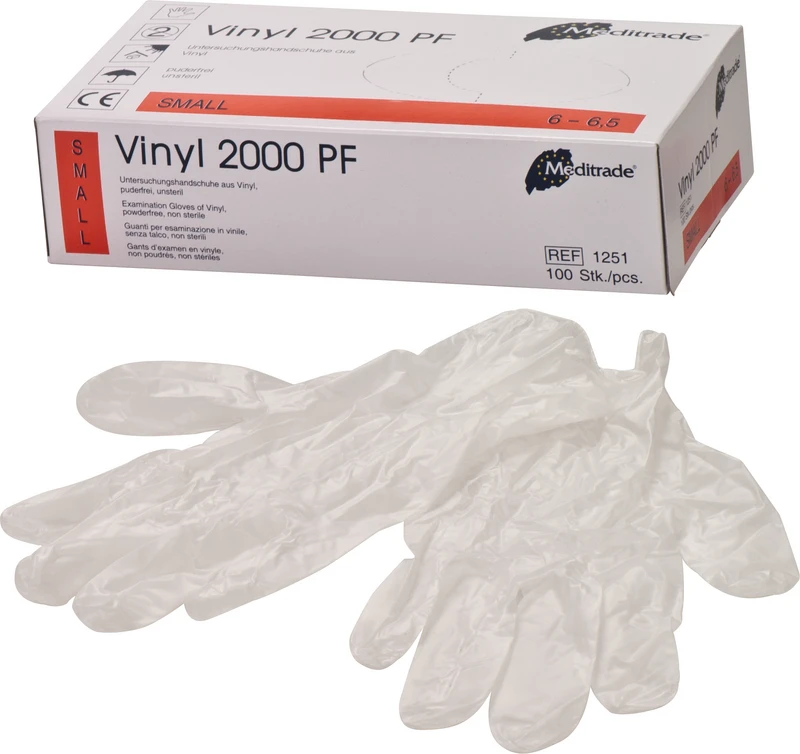 Packung 100 Stück puderfrei, weiß, S