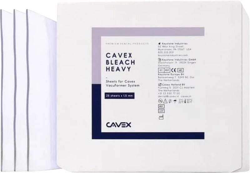 Packung 25 Stück transparent, Stärke 1,5 mm