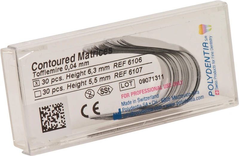 Packung 30 Stück Höhe 6,3 mm, Stärke 0,04 mm, Molar