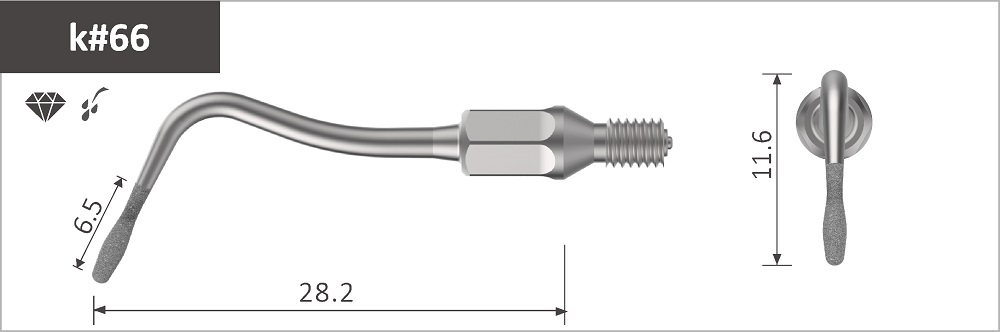  Stück, k#66 Diamantierte Endo Spitze in Knospenform 