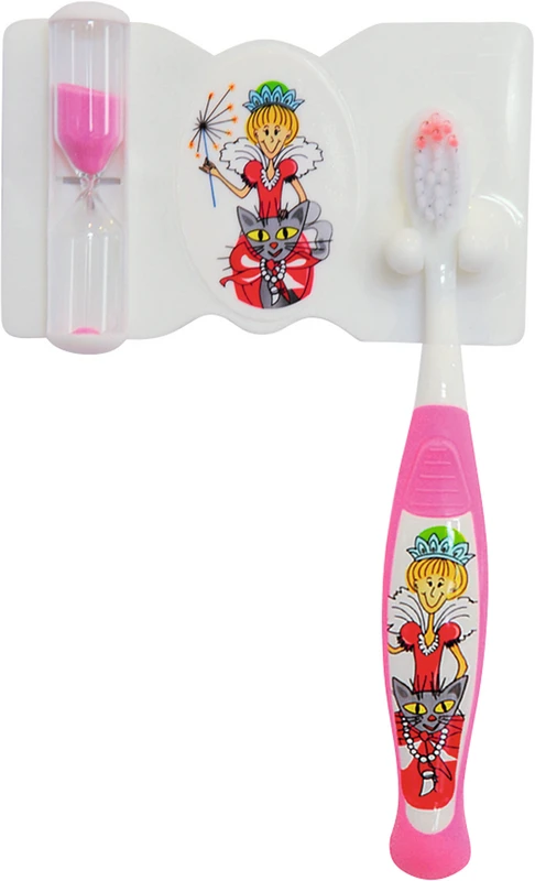Packung Fee (1 Zahnbürste, 1 Zahnbürstenhalter mit Zahnputzuhr) pink Packung Fee (1 Zahnbürste, 1 Zahnbürstenhalter mit Zahnputzuhr) pink