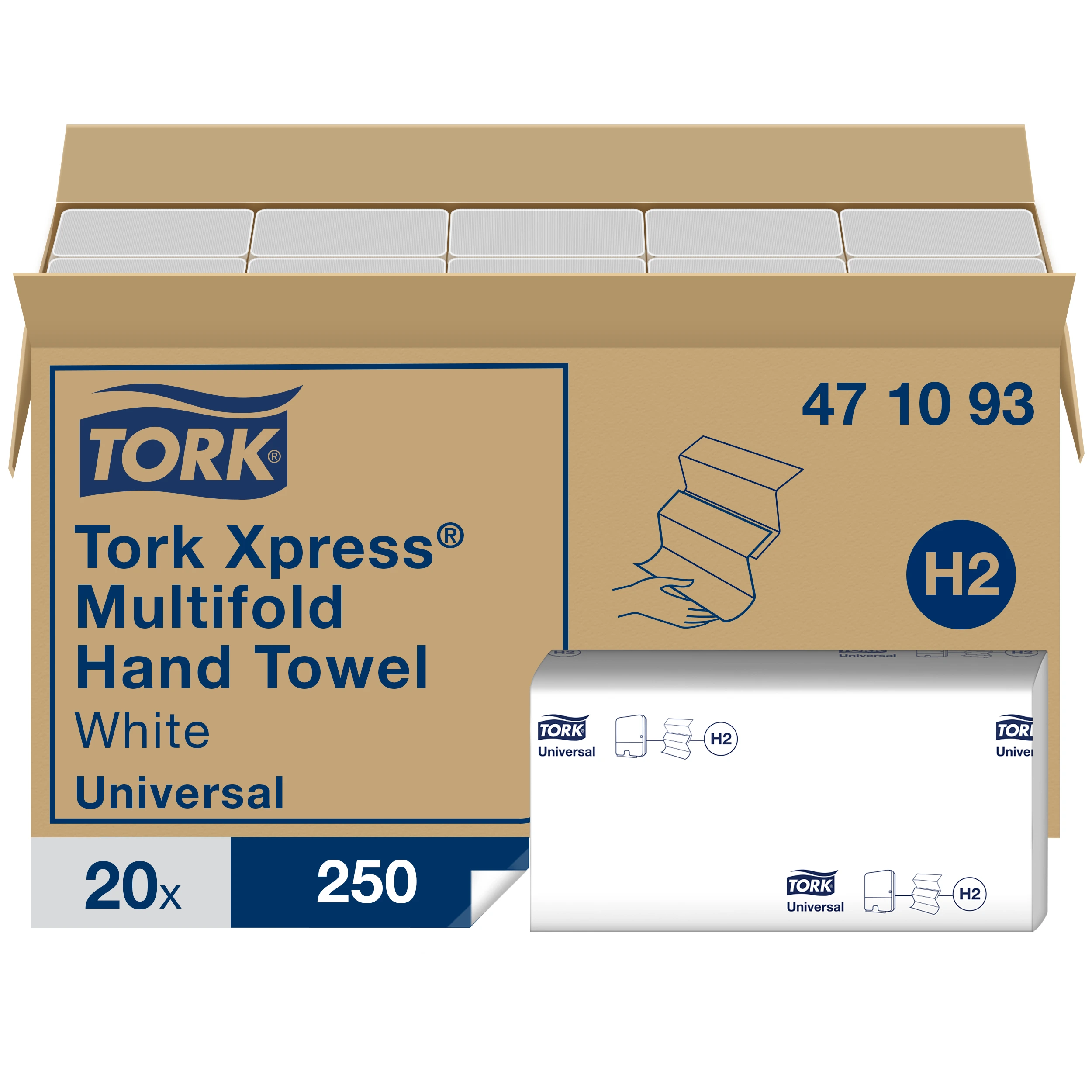 Packung 20 x 250 Stück Universal, 1-lagig, weiß Packung 20 x 250 Stück Universal, 1-lagig, weiß
