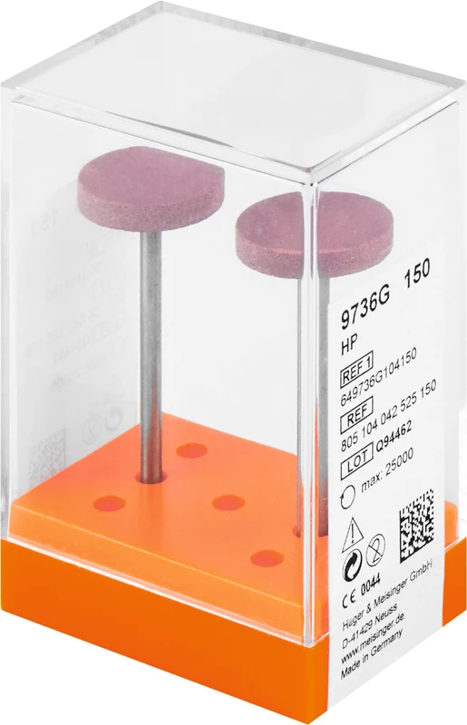 73575 - Diamantschleifer 9736 - Packung 2 Stück rosa mittel, HP, Figur 042, 3 mm, ISO 150 73575 - Diamantschleifer 9736 - Packung 2 Stück rosa mittel, HP, Figur 042, 3 mm, ISO 150
