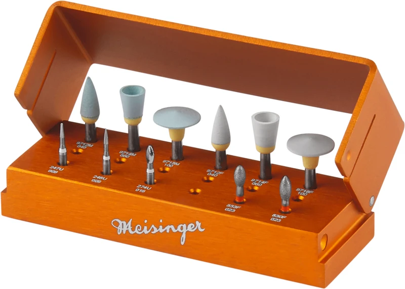 Kit 2 Diamanten, 3 Finierer, 6 Polierer Kit 2 Diamanten, 3 Finierer, 6 Polierer