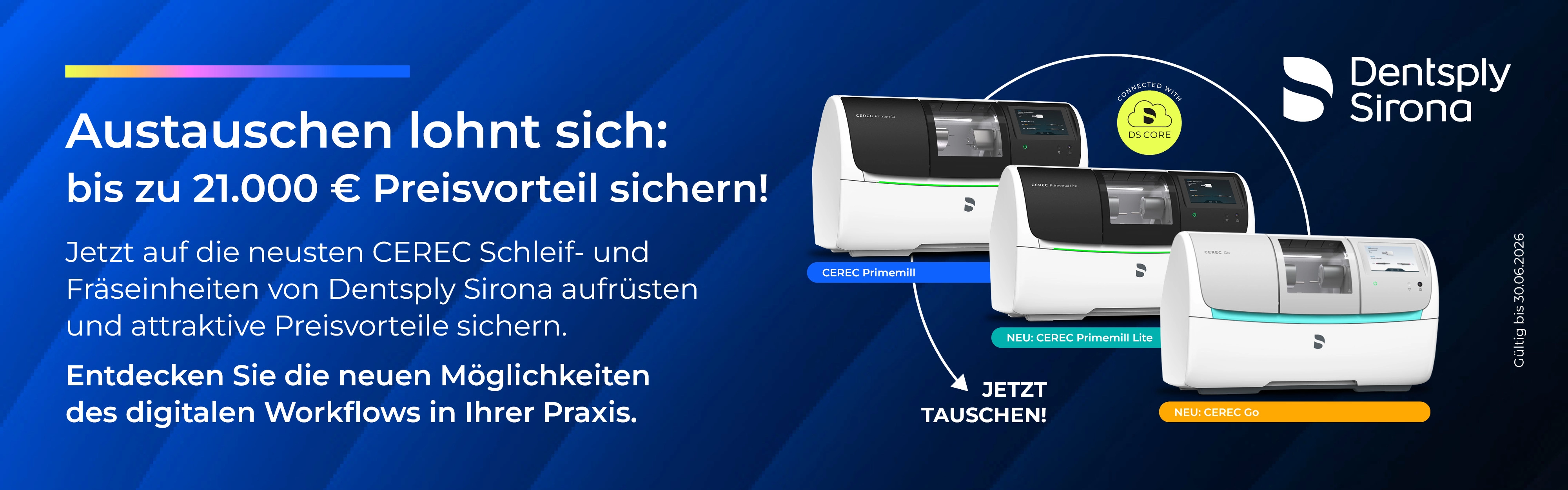 Austauschaktion CEREC Schleif- und Fräseiheit