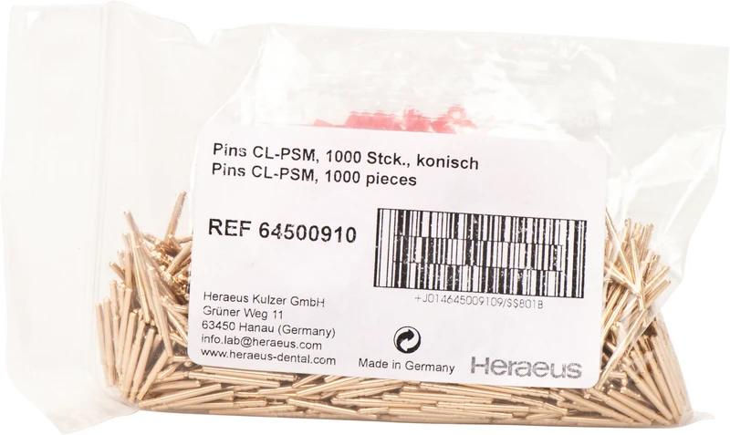 Packung 1.000 konische Pins, messing Packung 1.000 konische Pins, messing