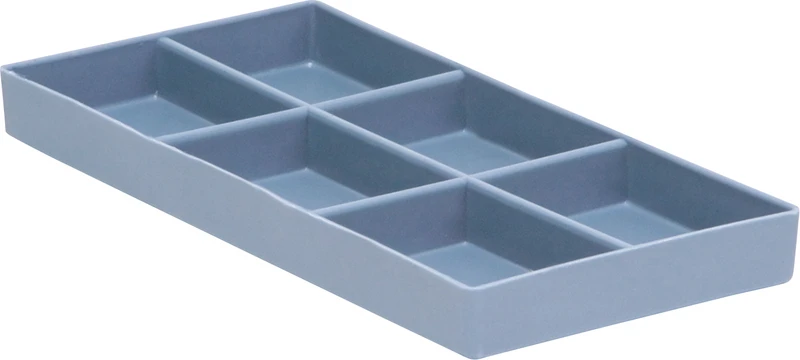 Stück 6-Fächer, 9,2 x 19,7 cm, blau Stück 6-Fächer, 9,2 x 19,7 cm, blau