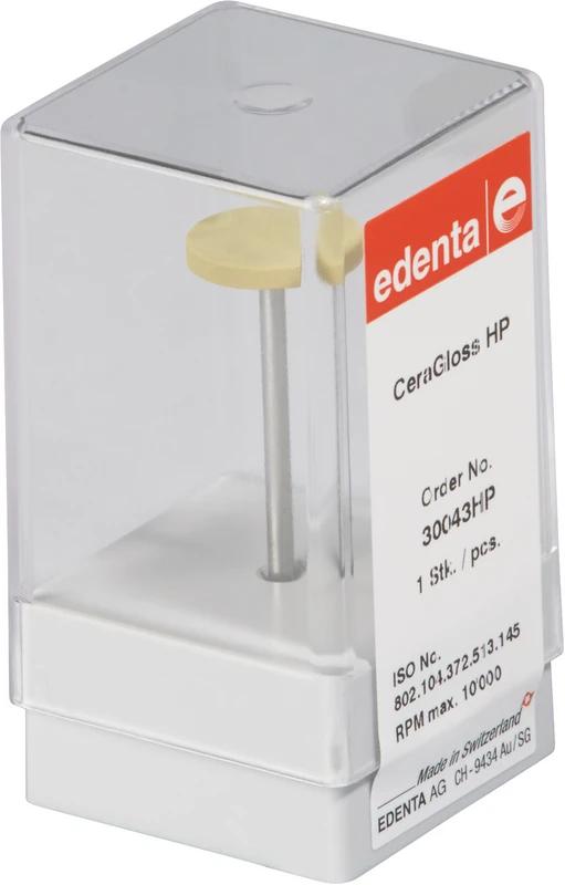 25301 - CeraGloss - Stück gelb superfein, HP, Figur 372, 2,5 mm, ISO 150 25301 - CeraGloss - Stück gelb superfein, HP, Figur 372, 2,5 mm, ISO 150