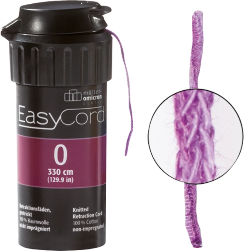 Spender Retraktionsfäden 330 cm, Größe 0, violett Spender Retraktionsfäden 330 cm, Größe 0, violett