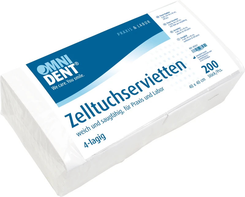 Packung 200 Stück weiß, 40 x 40 cm, 4-lagig