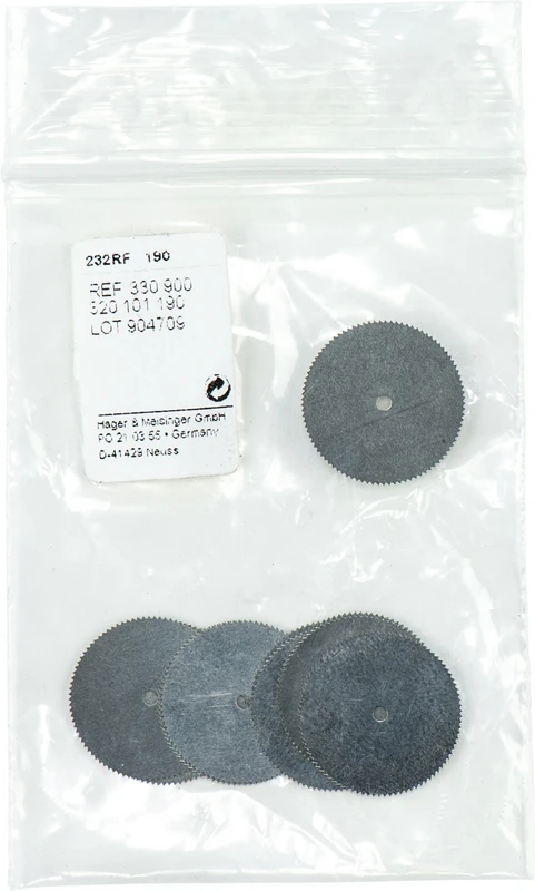 Packung 10 Stück unmontiert, Figur 320, 0,1 mm, ISO 190
