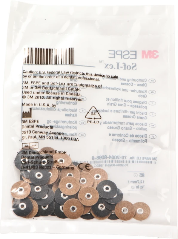 Packung 85 Scheiben Ø 12,7 mm, grob