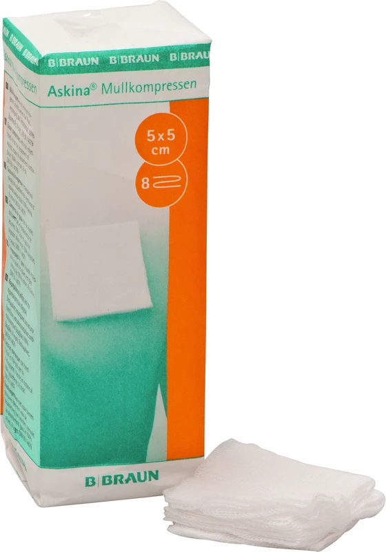 74056 - Askina® Mullkompressen - Packung 100 Stück 5 x 5 cm