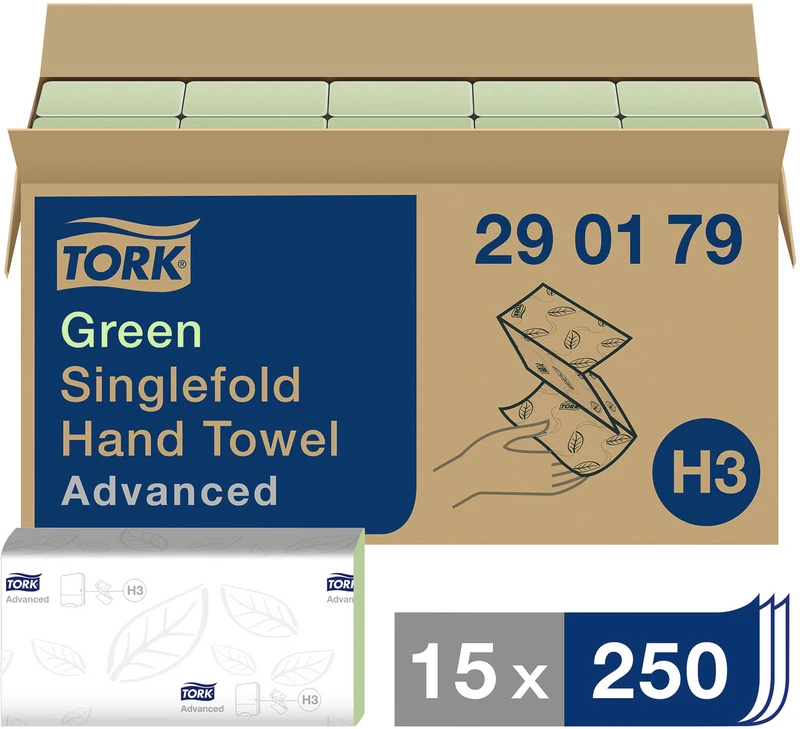 Karton 15 x 250 Stück 2-lagig, grün, 24,8 x 23 cm Karton 15 x 250 Stück 2-lagig, grün, 24,8 x 23 cm