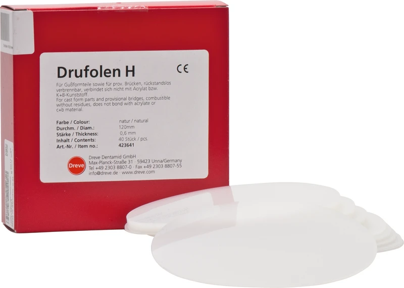 Packung 40 Stück Ø 120 mm, natur, Stärke 0,6 mm