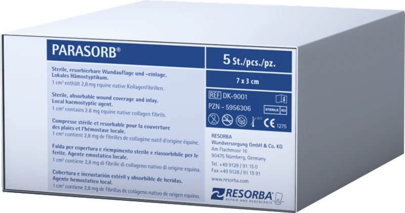97129 - PARASORB® Fleece - Packung 5 Stück 7 x 3 cm 97129 - PARASORB® Fleece - Packung 5 Stück 7 x 3 cm