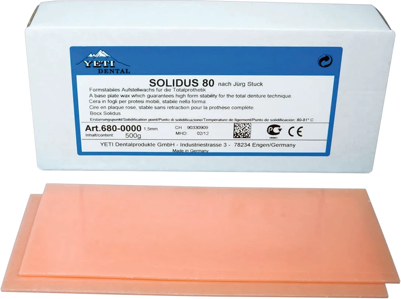 Packung 500 g Plattenwachs, 1,5 mm, mittelhart Packung 500 g Plattenwachs, 1,5 mm, mittelhart