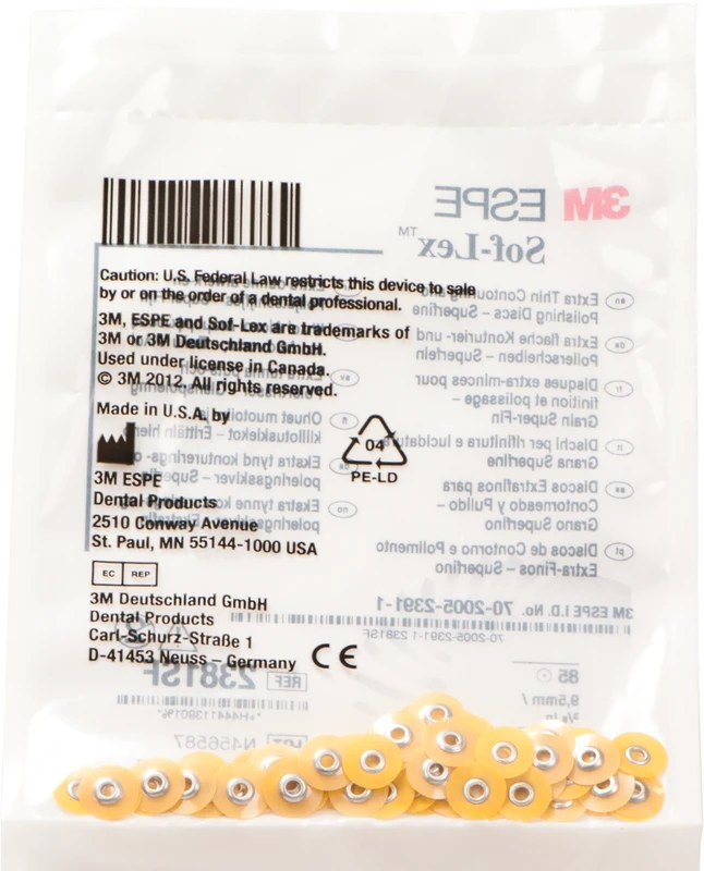 Packung 85 Scheiben XT Ø 9,5 mm, sehr fein