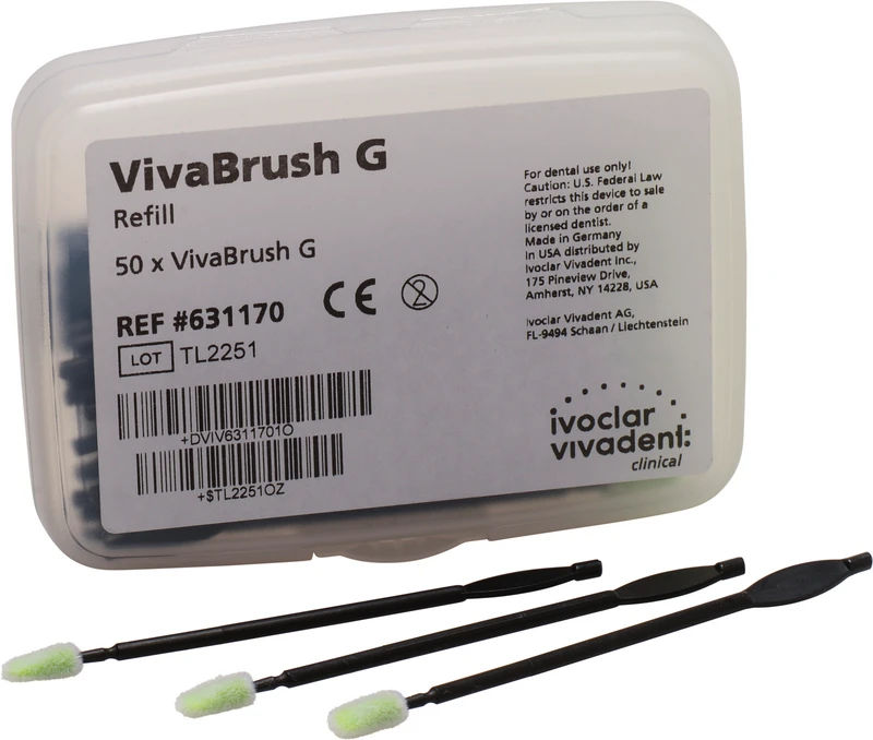 Packung 50 Vivabrush G Einwegapplikatoren Packung 50 Vivabrush G Einwegapplikatoren