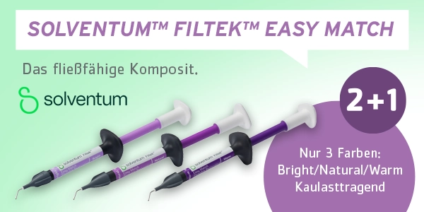 2 + 1 Aktion Solventum™ Filtek™ Easy Match Fließfähiges Komposit Solventum™ Filtek™ Easy Match