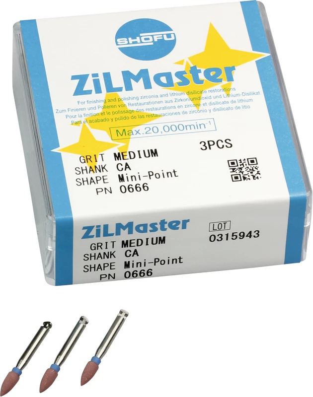 Packung 3 Stück blau mittel, RA, Figur Minispitze, ISO 030 Packung 3 Stück blau mittel, RA, Figur Minispitze, ISO 030