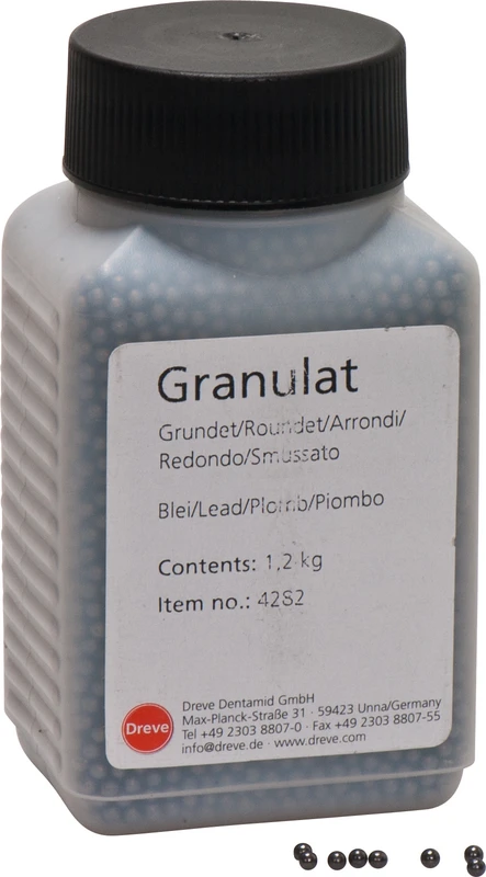 Flasche 1,2 kg Bleigranulat Flasche 1,2 kg Bleigranulat