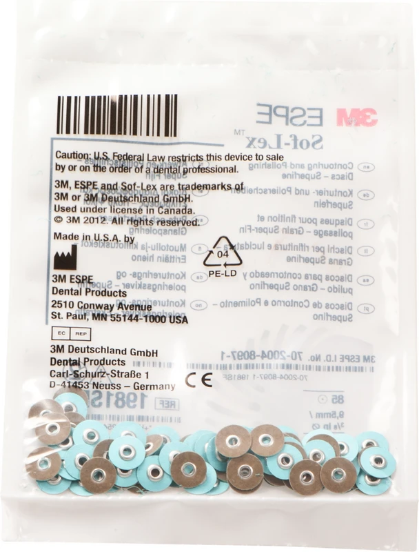 Packung 85 Scheiben Ø 9,5 mm, sehr fein