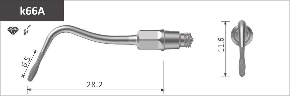  Stück, k66A Diamantierte Endo Spitze in Knospenform 