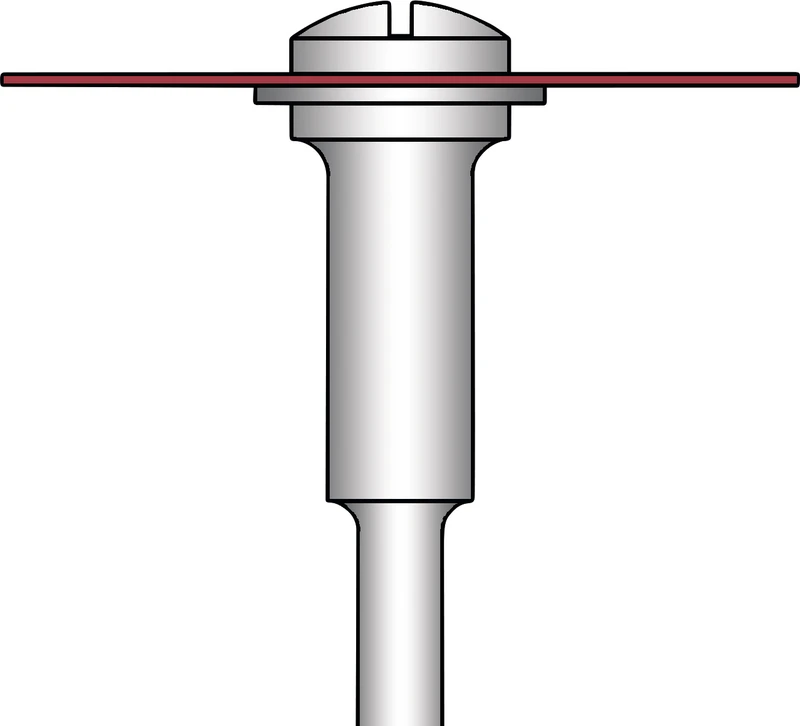 Stück rot mittel, HP, Figur 354, 0,25 mm, ISO 220