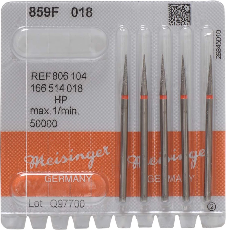 Packung 5 Stück rot fein, HP, Figur 166 Nadel konisch spitz, 10 mm, ISO 018 Packung 5 Stück rot fein, HP, Figur 166 Nadel konisch spitz, 10 mm, ISO 018