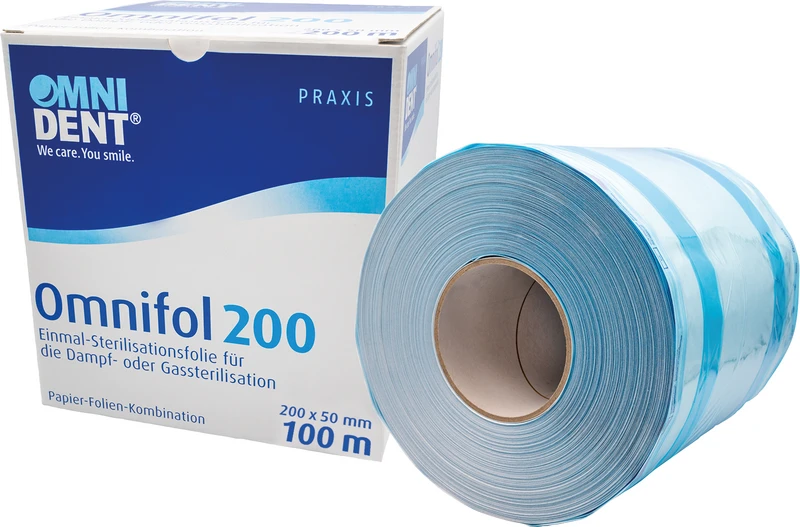 Rolle 100 m, 200 x 50 mm, mit Seitenfalte Rolle 100 m, 200 x 50 mm, mit Seitenfalte