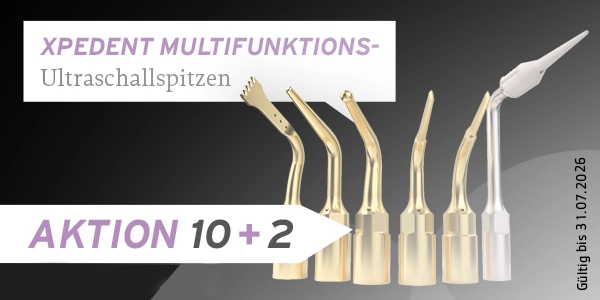 Mehr für Sie: XPEDENT Ultraschallspitzen Aktion 10+2 Gratis XPEDENT MULTIFUNKSTIOS-Ultraschallspitzen