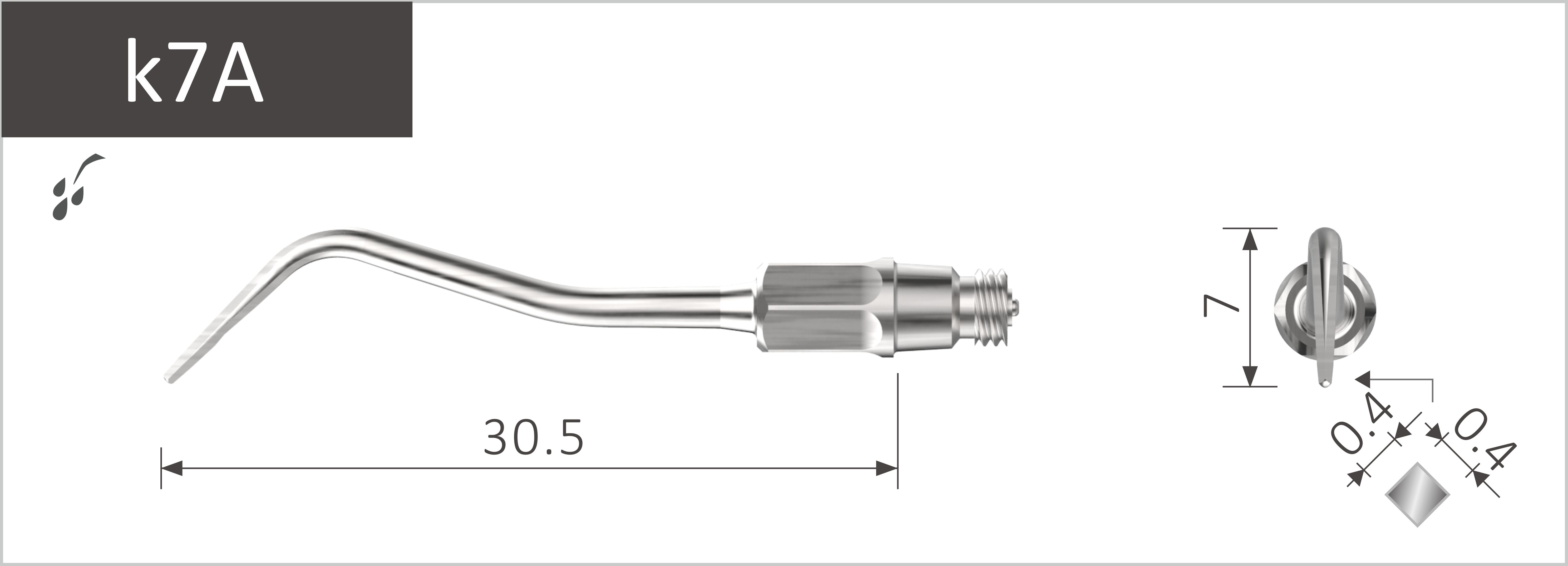  Stück, k7A Subgingival. Instrument zum subgingivalen Scaling. 