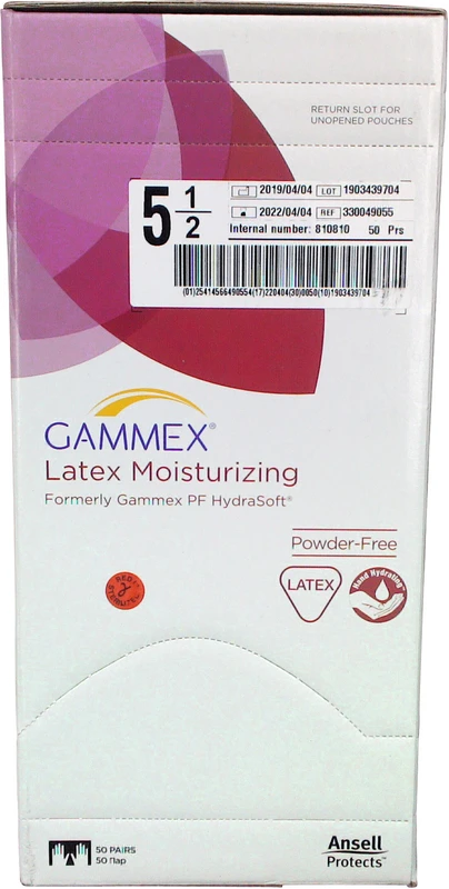 Packung 50 Paar puderfrei, natur, Größe 5,5
