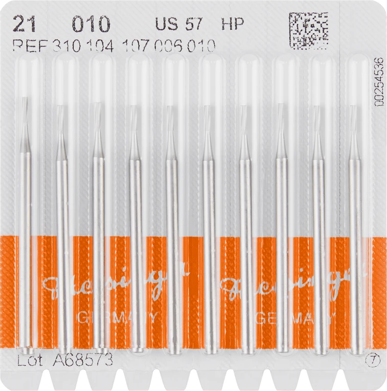 Packung 10 Stück HP, Figur 107, 4,2 mm, ISO 010 Packung 10 Stück HP, Figur 107, 4,2 mm, ISO 010