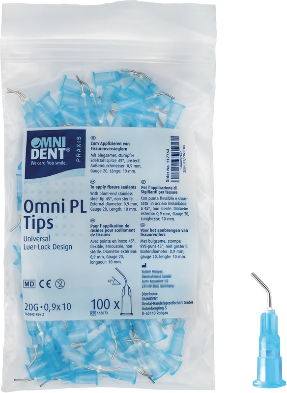 Beutel 100 Stück L 10 mm, Ø 0,9 mm, 45°, G20