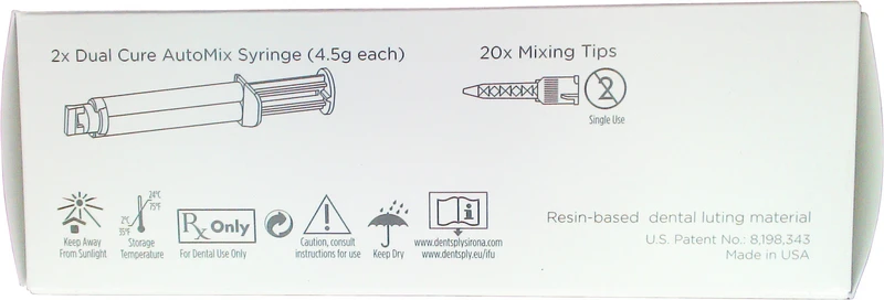 Packung 2 x 4,5 g Automix Spritze transluzent, 20 Mischkanülen Packung 2 x 4,5 g Automix Spritze transluzent, 20 Mischkanülen