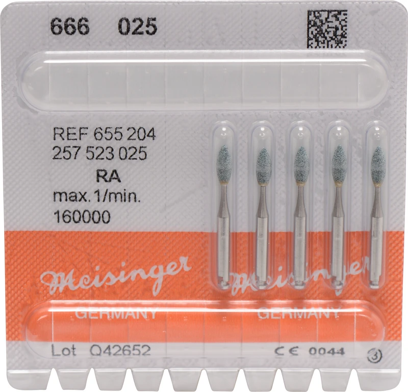 Packung 5 Stück grün mittel, RA, Figur 257, 6,5 mm, ISO 025 Packung 5 Stück grün mittel, RA, Figur 257, 6,5 mm, ISO 025