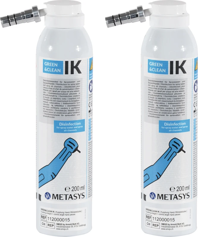 Packung 2 x 200 ml Sprühdose, für die Kupplung Hand- und Winkelstücke Packung 2 x 200 ml Sprühdose, für die Kupplung Hand- und Winkelstücke